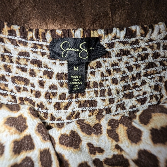 Leopard Print Jumpsuit With Wrap Top - Picture 5 of 5